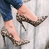 Snake Print Pumps High Heels