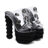 Rimocy crystal slippers women