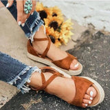 Flat Flock Gladiator Sandals
