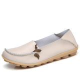 Flats Shoes Woman Genuine Leather breathable  Shoes