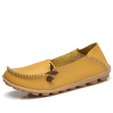 Flats Shoes Woman Genuine Leather breathable  Shoes