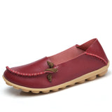 Flats Shoes Woman Genuine Leather breathable  Shoes