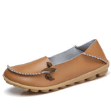 Flats Shoes Woman Genuine Leather breathable  Shoes
