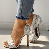 Leopard Sandals Solid Color