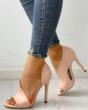 Leopard Sandals Solid Color