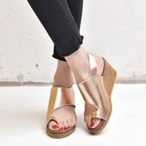 gold leopard wedge sandals