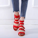 black straps gladiator sandals